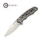 CIVIVI Anaaki Flipper & Thumb Stud Knife Gray Aluminum Handle (2.98" Satin Finished Nitro - V Blade) C24039 Sample2