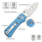 CIVIVI Baby Banter 2 Thumb Stud & Crossbar Lock Knife Aluminum Handle (2.34" Nitro - V Blade) C23074 - 1