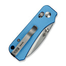 CIVIVI Baby Banter 2 Thumb Stud & Crossbar Lock Knife Blue Aluminum Handle (2.34" Satin Finished Nitro - V Blade) C23074 - 1