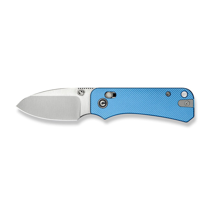 CIVIVI Baby Banter 2 Thumb Stud & Crossbar Lock Knife Blue Aluminum Handle (2.34" Satin Finished Nitro - V Blade) C23074 - 1