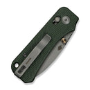 CIVIVI Baby Banter 2 Thumb Stud & Crossbar Lock Knife Green Canvas Micarta Handle (2.34" Gray Stonewashed Nitro - V Blade) C23074 - 3