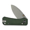 CIVIVI Baby Banter 2 Thumb Stud & Crossbar Lock Knife Green Canvas Micarta Handle (2.34" Gray Stonewashed Nitro - V Blade) C23074 - 3