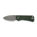 CIVIVI Baby Banter 2 Thumb Stud & Crossbar Lock Knife Green Canvas Micarta Handle (2.34" Gray Stonewashed Nitro - V Blade) C23074 - 3