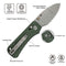 CIVIVI Baby Banter 2 Thumb Stud & Crossbar Lock Knife Micarta Handle (2.34" Nitro - V Blade) C23074 - 3