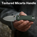 CIVIVI Baby Banter 2 Thumb Stud & Crossbar Lock Knife Micarta Handle (2.34" Nitro - V Blade) C23074 - 3