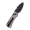 CIVIVI Baby Banter 2 Thumb Stud & Crossbar Lock Knife Purple Aluminum Handle (2.34" Black Stonewashed Nitro - V Blade) C23074 - 2