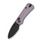 CIVIVI Baby Banter 2 Thumb Stud & Crossbar Lock Knife Purple Aluminum Handle (2.34" Black Stonewashed Nitro - V Blade) C23074 - 2