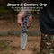 CIVIVI Biophase Flipper & Button Lock Knife Aluminum & G10 Handle (3.48" Damascus Blade) C23083C - DS1