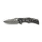 CIVIVI Biophase Flipper & Button Lock Knife Gray Aluminum With Carbon Fiber Overlay On Black G10 Handle (3.48" Damascus Blade) C23083C - DS1