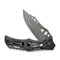 CIVIVI Biophase Flipper & Button Lock Knife Gray Aluminum With Carbon Fiber Overlay On Black G10 Handle (3.48" Damascus Blade) C23083C - DS1