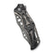 CIVIVI Biophase Flipper & Button Lock Knife Gray Aluminum With Carbon Fiber Overlay On Black G10 Handle (3.48" Damascus Blade) C23083C - DS1