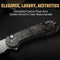 CIVIVI Button Lock Elementum II Flipper Knife Carbon Fiber & Resin Handle (2.96" Damascus Blade) C18062P - 10