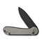 CIVIVI Button Lock Elementum II Flipper Knife Diamond Patterned Gray Aluminum Handle (2.96" Black Stonewashed Nitro - V Blade) C18062PD - 1