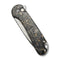 CIVIVI Button Lock Elementum II Flipper Knife Shredded Carbon Fiber And Golden Shred In Clear Resin Handle (2.96" Damascus Blade) C18062P - 10