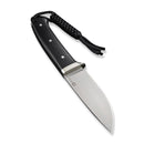 CIVIVI Cloud Peak Fixed Blade Knife Black G10 Handle With Nickel - Silver Guard (4.6" Satin Finished Nitro - V Blade) C23044 - 1