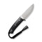 CIVIVI Cloud Peak Fixed Blade Knife Black G10 Handle With Nickel - Silver Guard (4.6" Satin Finished Nitro - V Blade) C23044 - 1