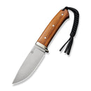 CIVIVI Cloud Peak Fixed Blade Knife Guibourtia Wood Handle With Nickel - Silver Guard (4.6" Satin Finished Nitro - V Blade) C23044 - 3