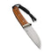 CIVIVI Cloud Peak Fixed Blade Knife Guibourtia Wood Handle With Nickel - Silver Guard (4.6" Satin Finished Nitro - V Blade) C23044 - 3