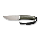 CIVIVI Cloud Peak Fixed Blade Knife OD Green G10 Handle With Nickel - Silver Guard (4.6" Satin Finished Nitro - V Blade) C23044 - 2