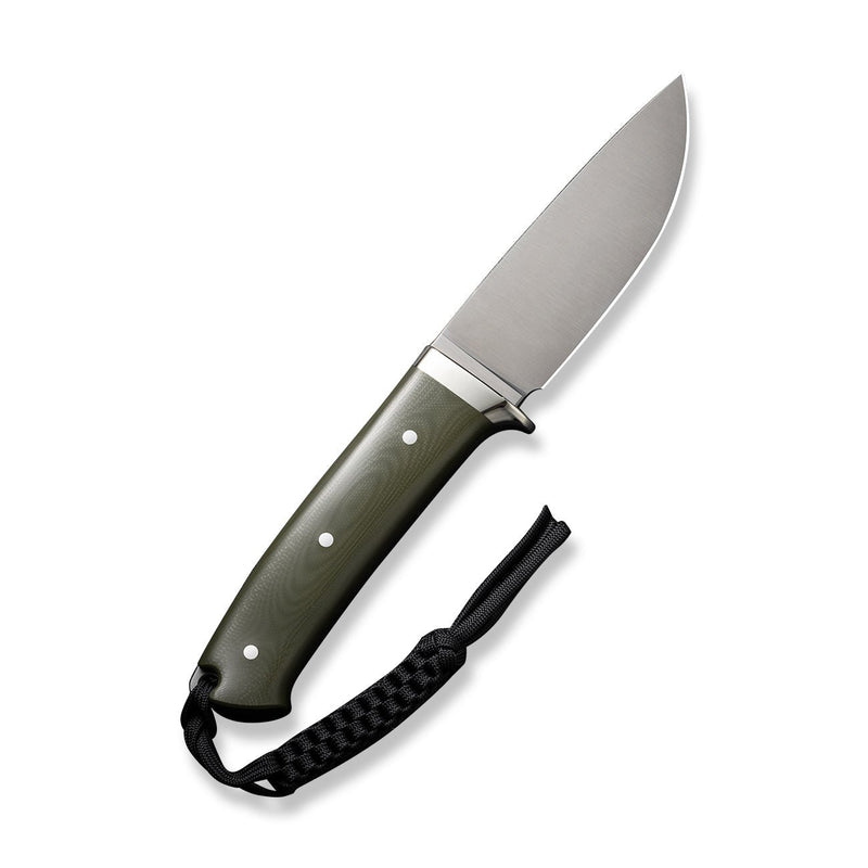 CIVIVI Cloud Peak Fixed Blade Knife OD Green G10 Handle With Nickel - Silver Guard (4.6" Satin Finished Nitro - V Blade) C23044 - 2