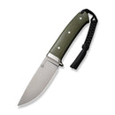 CIVIVI Cloud Peak Fixed Blade Knife OD Green G10 Handle With Nickel - Silver Guard (4.6" Satin Finished Nitro - V Blade) C23044 - 2