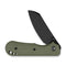 CIVIVI Crabby Thumb Stud Knife OD Green G10 Handle (2.7" Black Stonewashed 14C28N Blade) C24055 - 1