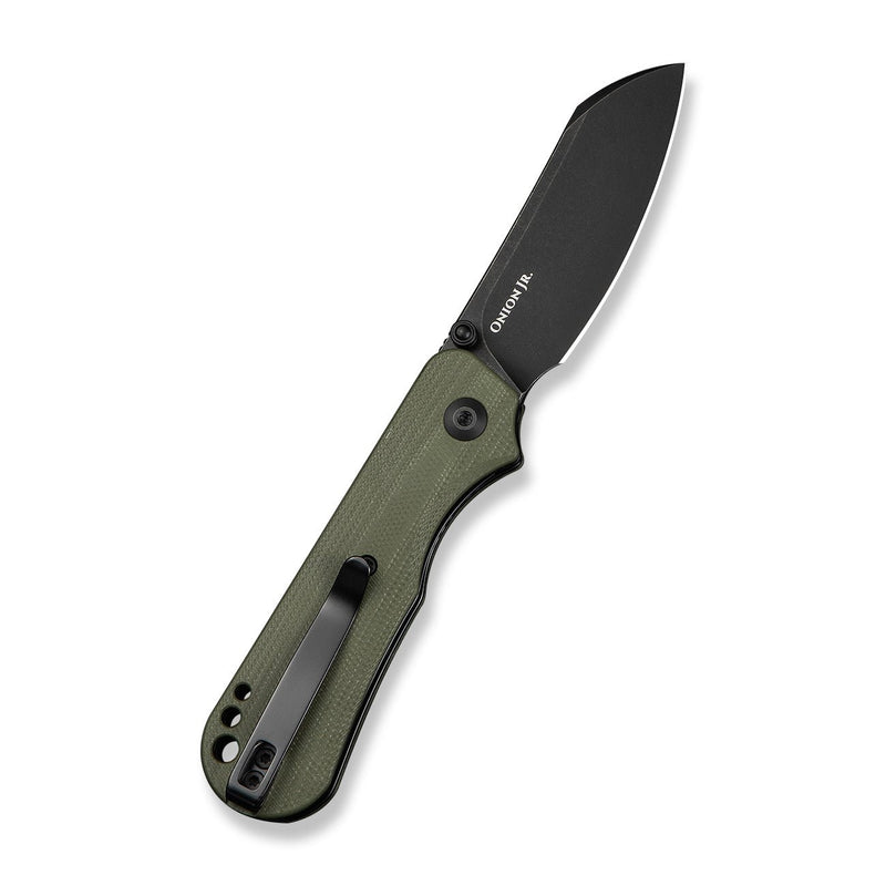 CIVIVI Crabby Thumb Stud Knife OD Green G10 Handle (2.7" Black Stonewashed 14C28N Blade) C24055 - 1