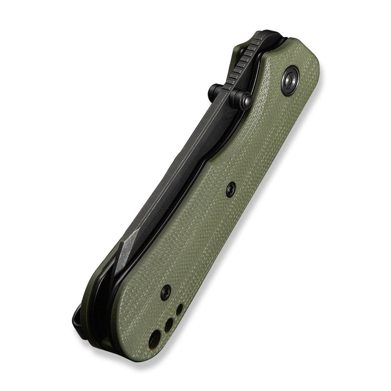 CIVIVI Crabby Thumb Stud Knife OD Green G10 Handle (2.7" Black Stonewashed 14C28N Blade) C24055 - 1