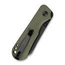 CIVIVI Crabby Thumb Stud Knife OD Green G10 Handle (2.7" Black Stonewashed 14C28N Blade) C24055 - 1