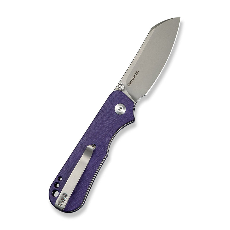 CIVIVI Crabby Thumb Stud Knife Purple G10 Handle (2.7" Stonewashed 14C28N Blade) C24055 - 2