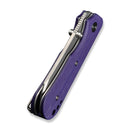 CIVIVI Crabby Thumb Stud Knife Purple G10 Handle (2.7" Stonewashed 14C28N Blade) C24055 - 2