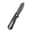 CIVIVI Crabby Thumb Stud Knife Shredded Carbon Fiber Handle (2.7" Damascus Blade) C24055 - DS1