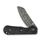 CIVIVI Crabby Thumb Stud Knife Shredded Carbon Fiber Handle (2.7" Damascus Blade) C24055 - DS1
