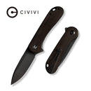 CIVIVI Elementum Flipper Knife Wood Handle (2.96" D2 Blade) C907W