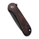 CIVIVI Elementum Flipper Knife Wood Handle (2.96" D2 Blade) C907W