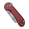 CIVIVI Elementum Utility Thumb Stud & Button Lock Knife Burgundy Aluminum Handle (2.26" Stonewashed S/S Blade Holder Plain 6Cr Blade) C23039B - 5, With 3Pcs Extra Blades