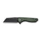 CIVIVI ExOne Flipper Knife Green Canvas Micarta Handle (2.94" Black Stonewashed Nitro-V Blade) C23036-3