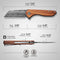 CIVIVI ExOne Flipper Knife Guibourtia Wood Handle (2.94" Damascus Blade) C23036-DS1