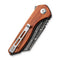 CIVIVI ExOne Flipper Knife Guibourtia Wood Handle (2.94" Damascus Blade) C23036-DS1