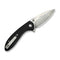 CIVIVI Faeger Flipper & Thumb Stud Knife Black G10 Handle (2.98" Satin Finished 14C28N Blade) C24031 Sample1