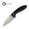 CIVIVI Faeger Flipper & Thumb Stud Knife Black G10 Handle (2.98" Satin Finished 14C28N Blade) C24031 Sample1