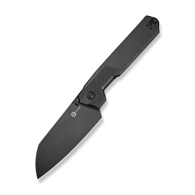 CIVIVI Hid Thumb Stud Knife Black G10 Handle (4.14" Black Stonewashed 14C28N Blade) C23008 - 1