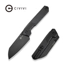 CIVIVI Hid Thumb Stud Knife Black G10 Handle (4.14" Black Stonewashed 14C28N Blade) C23008 - 1