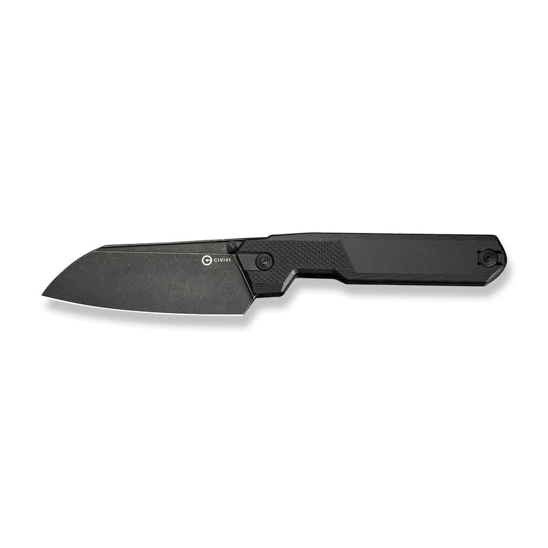 CIVIVI Hid Thumb Stud Knife Black G10 Handle (4.14" Black Stonewashed 14C28N Blade) C23008 - 1