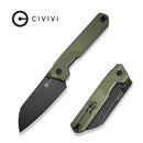 CIVIVI Hid Thumb Stud Knife OD Green G10 Handle (4.14" Black Stonewashed 14C28N Blade) C23008 - 2