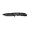 CIVIVI Hyperpulse Flipper & Thumb Stud & Button Lock Knife Black Aluminum Handle (3.5" Black Stonewashed 14C28N Blade) C23087A - 1