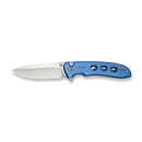 CIVIVI Hyperpulse Flipper & Thumb Stud & Button Lock Knife Blue Aluminum Handle (3.5" Satin Finished 14C28N Blade) C23087A - 2