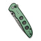 CIVIVI Hyperpulse Flipper & Thumb Stud & Button Lock Knife Green Aluminum Handle (3.5" Damascus Blade) C23087A - DS1