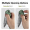 CIVIVI Hyperpulse Flipper & Thumb Stud & Button Lock Knife Green Aluminum Handle (3.5" Damascus Blade) C23087A - DS1