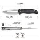 CIVIVI Incindie Flipper & Button Lock Knife G10 Handle (3.48" 14C28N Blade) C23053 - 3